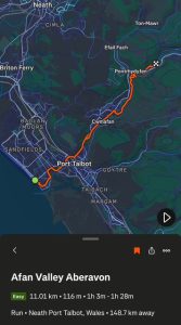 Afan Strava route