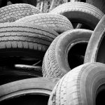 A wall of tyres