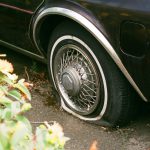 a flat tyre shows the impact of a slow puncture